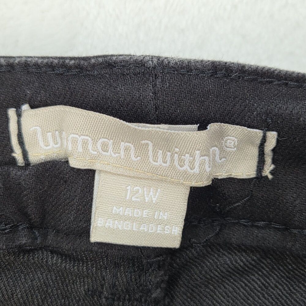 Women Within Black Denim Pencil Skirt Plus Size 12W - Picture 7 of 9